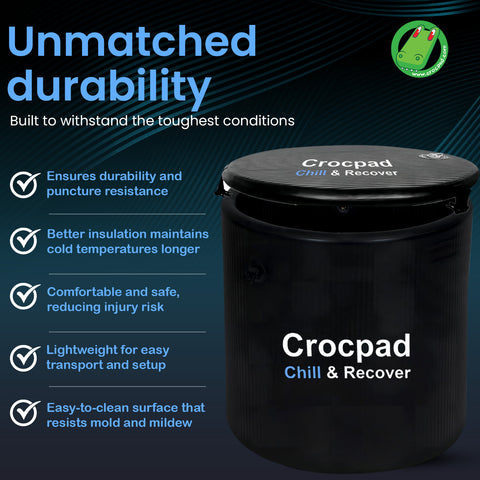 Large Ice Pod for Athletes – Cold Plunge Ice Bath for Recovery Portable Soaking Barrel with Cover -  Chiller (Optional)