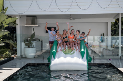 Inground Pool Slides: Inflatable vs Rigid Deck Slides