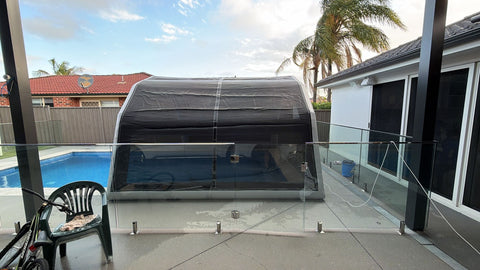 Crocpad Commercial Inflatable Pool Shelter – Windproof, Rain & UV Sun Protection Pool Cover