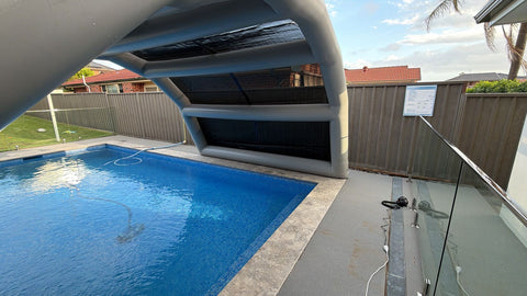Crocpad Commercial Inflatable Pool Shelter – Windproof, Rain & UV Sun Protection Pool Cover