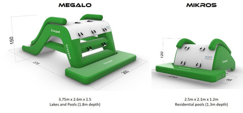 MEGALO 3M INFLATABLE WATER POOL SLIDE